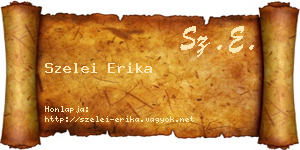 Szelei Erika névjegykártya