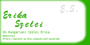 erika szelei business card